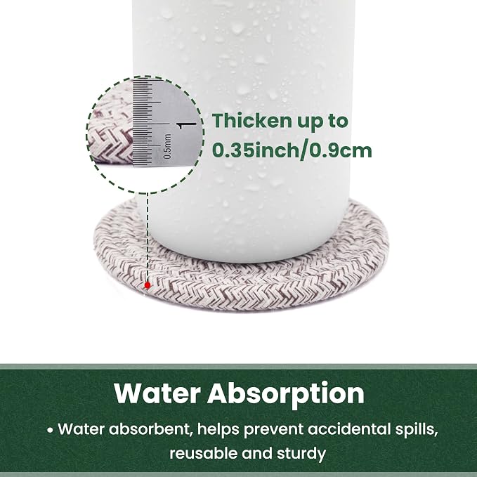 Drink Coasters with Holder, For Kinds of Cups, Tabletop Protection, Home Decor - Image 4