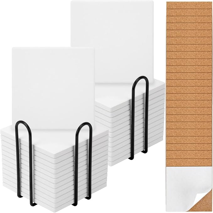 24 Pack 4 in Unglazed Ceramic Tiles - Image 8
