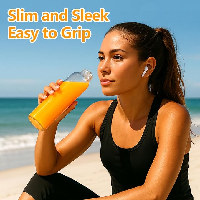 Zukro 18 oz Glass Juice Bottles - Image 9