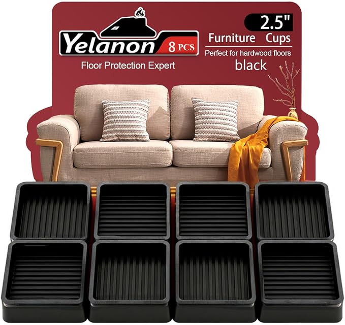 Non Slip Furniture Pads for Renters – Anti Slip Floor Protectors for Furniture by Yelanon