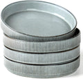 famiware Star 8.25" Pasta Bowls Set of 4, Bowl Plates, Smoky Blue | Microwave & by Famiware