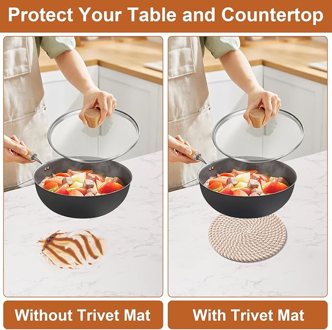 7 Inch Trivets for Hot Dishes, Pot Holders for Kitchen, Hot Pads, Coasters | 5 - Image 6