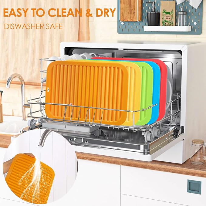 5 Pack Silicone Trivets for Hot Pots and Pans, 9 * 12Inch SiliconeTrivet for - Image 6
