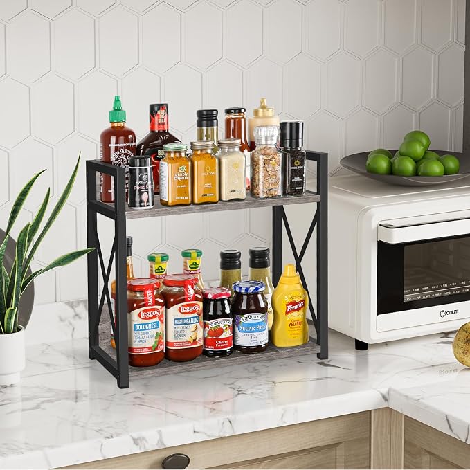 YINMIT Countertop Shelf Organizer, Coffee Bar Accessories, Spice Rack, Coffee - Image 4