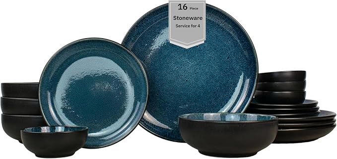 Sango 16-Piece Stoneware Dinnerware Set by Sango