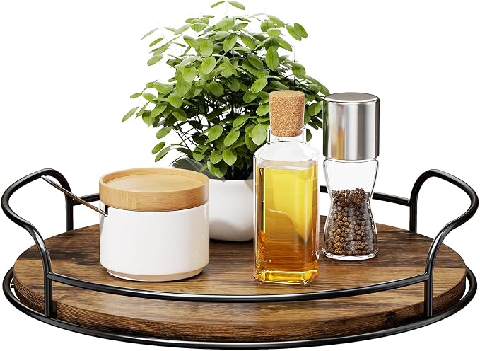 LAMU Lazy Susan Organizer, Table Top, Countertop, Spice Organization, 1 Pack by YourHome-OrganizationHelper