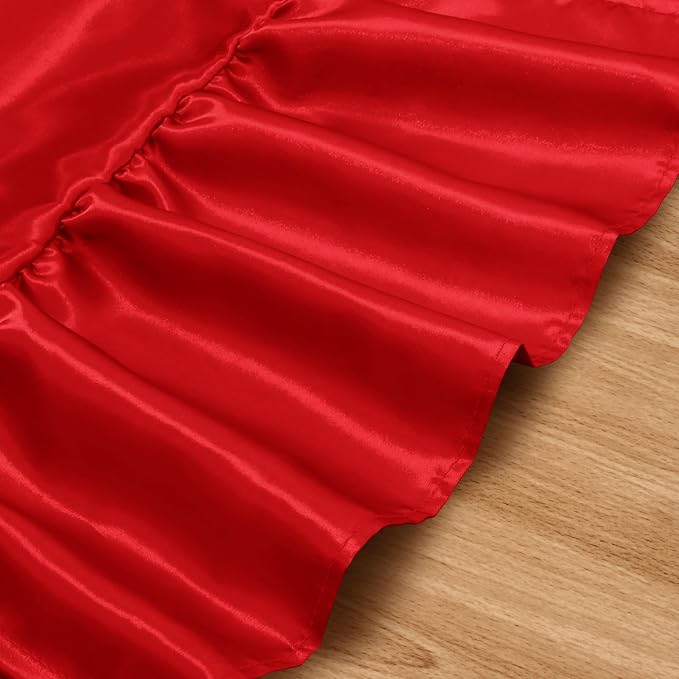 2 Pack Red Satin Table Runner 12 x 72 Inch | Ruffle Design, Luxurious Dining - Image 5