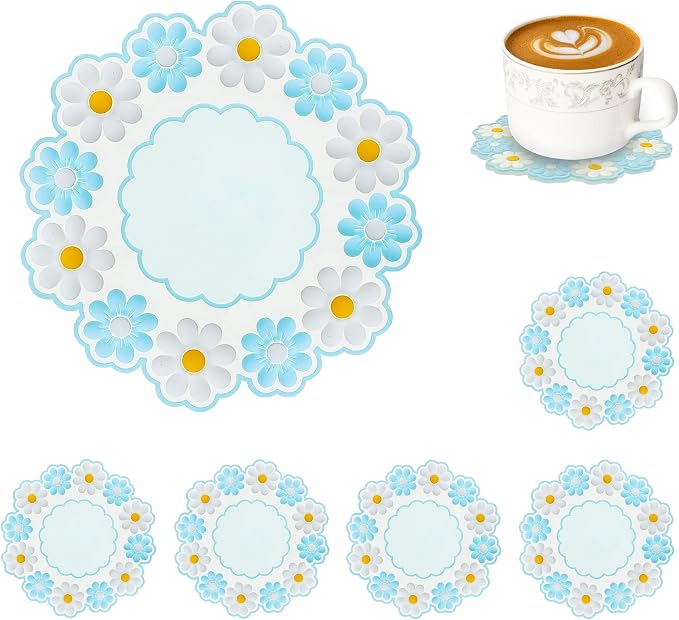 Conisy Flower Coasters for Drinks by conisy