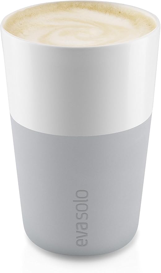 Eva Solo | 2 Café Latte Tumbler Mugs | 12 oz Porcelain Coffee Cup Tumblers by EvaSolo