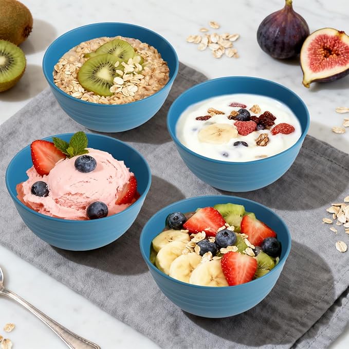 Wheat Straw Bowls Set of 6, Unbreakable 10 OZ Small Bowls Set - Image 2