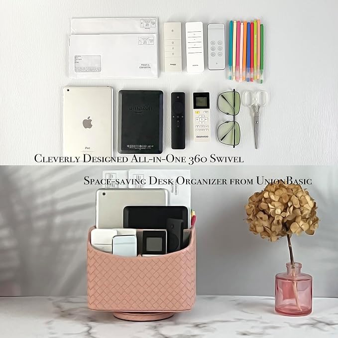 UnionBasic Rotating Desk Organizer, 360 Degree Desk Spinning Caddy, Desktop TV - Image 4