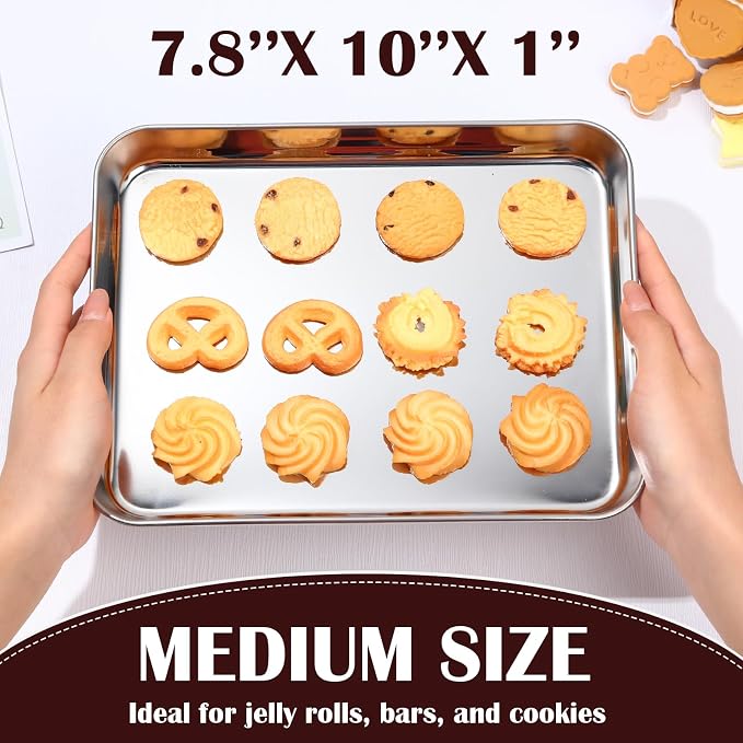 meekoo 24 Pcs Baking Sheet Pan Cookie Sheet Set - Image 3
