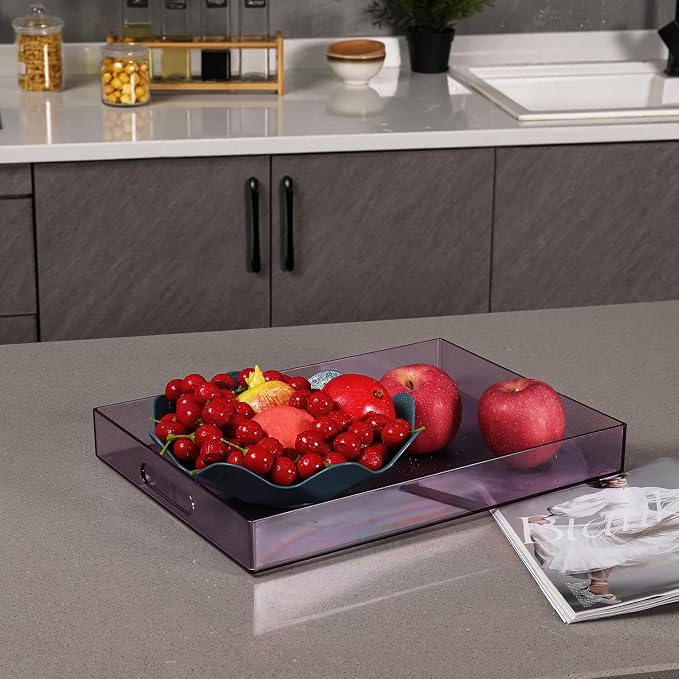 Sooyee Violet Clear Acrylic Serving Tray - Image 2