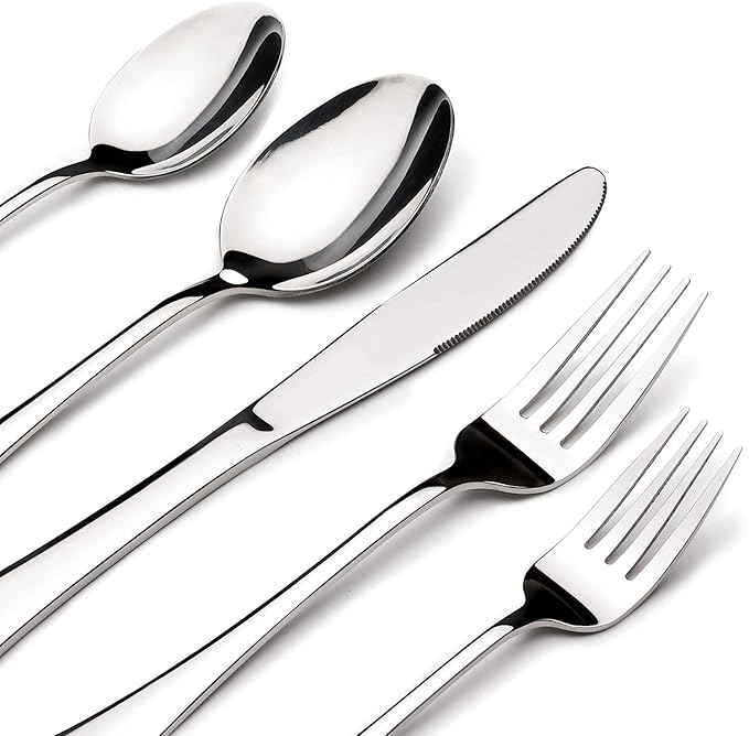 Silverware Set for 6, 30 Piece Stainless Steel Flatware Utensils Cutlery Set | by ACNUSIK