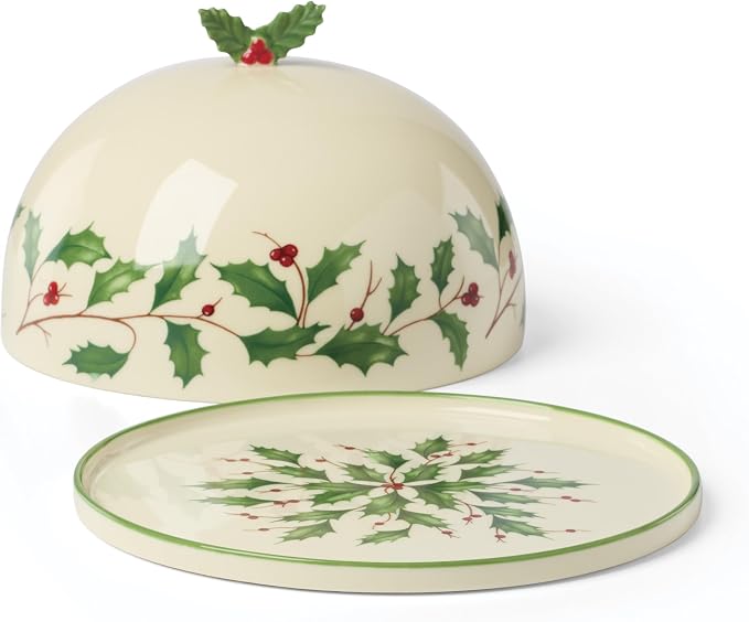 Lenox Holiday Small Porcelain Christmas Covered Serving Dish | - Image 2