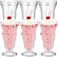 6 Pack Acrylic Milkshake Glasses, 15 OZ Plastic Old Fashioned Soda Glass by Mezchi