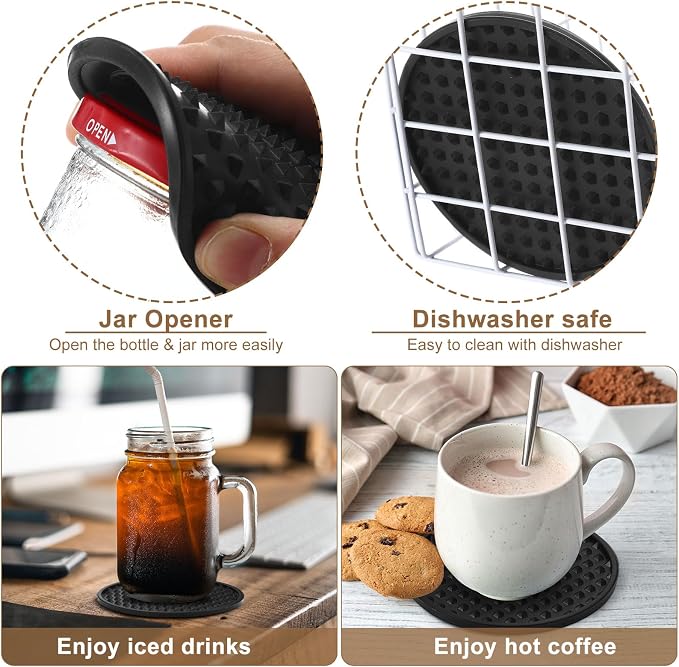 Eccliy 48 Pack Silicone Coasters - Image 5
