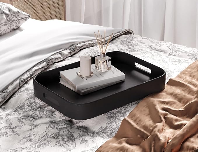 Bamboo Set of 2 Rounded Corners Serving Trays - Image 6