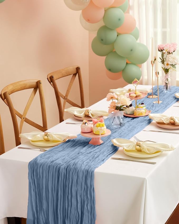 Pureegg 2-Pack Cheese Cloths Table Runner, Baby Shower, Wedding and Farmhouse - Image 6