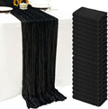 20Pack Black Cheesecloth Table Runner 20 x 120 inch Gauze Table Runner | by Seveups