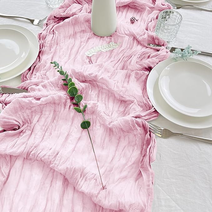 12 Pack Cheesecloth Table Runner 10Ft Christmas Gauze Boho Table Runners - Image 4