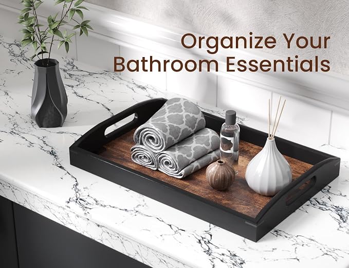 Wooden Set of 2 Serving Trays - Image 3