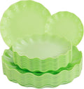 LIYH 24Pcs Sage Green Unbreakable Plastic Plates by LIYHLoveinyourheart
