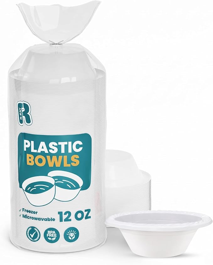 R-kay White Plastic Bowls by R-KAY