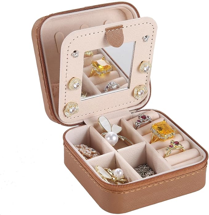 KElofoN Travel jewelry case Travel jewelry box Travel Jewelry Organizer Small by KElofoN