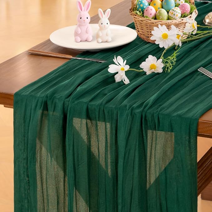 Cheesecloth Table Runner Summer Boho Wedding Birthday Party Home Decor | by Socomi