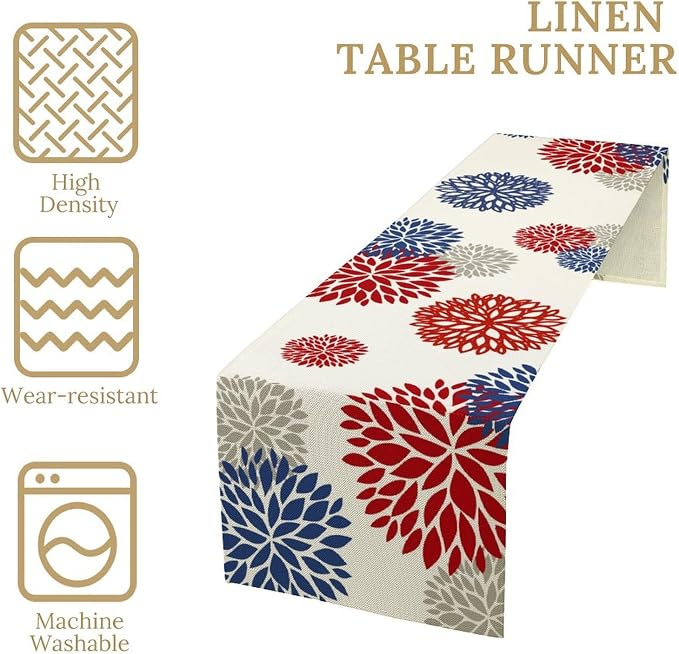 4th of July Table Runner, 13x120inch - Image 4