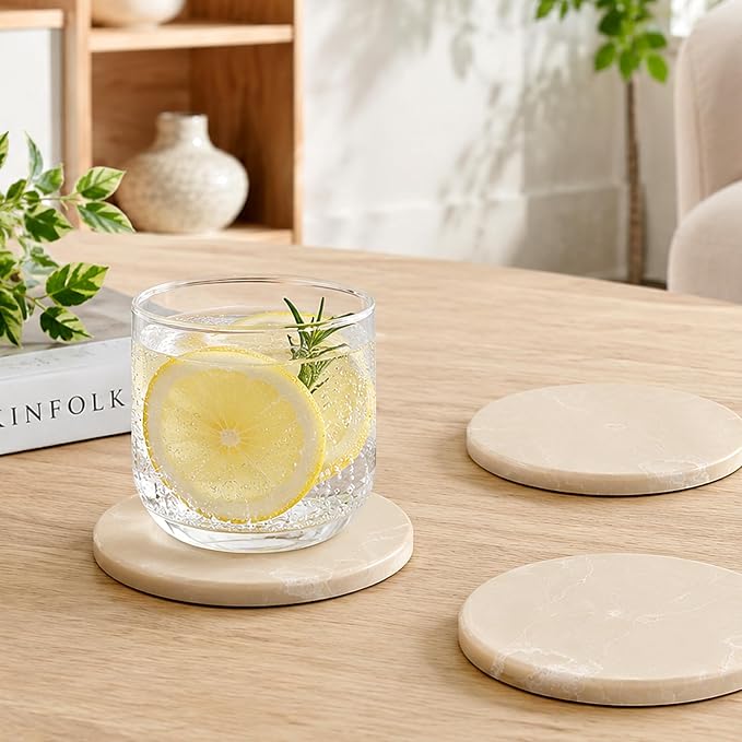 Marble Coaster Set of 4, Round Coasters, Marble Coasters - Image 5