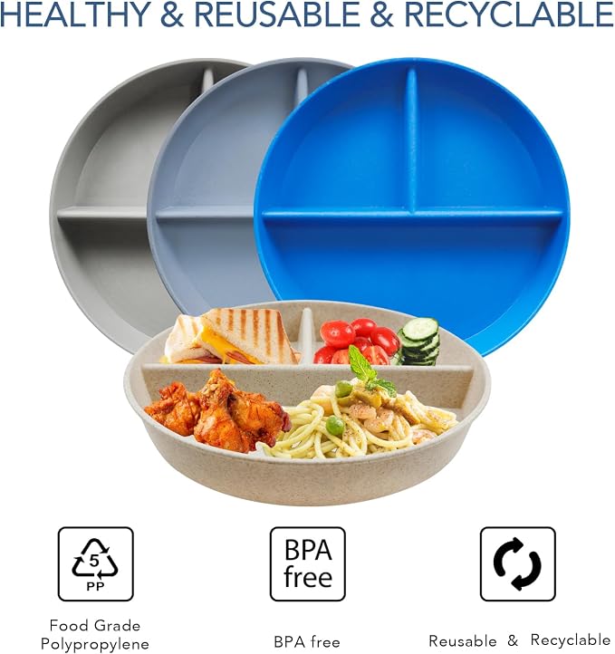 9 Inch 4PCS Divided Plates - Image 4