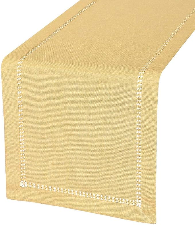Grelucgo Handcrafted Solid Color Dining Table Runner, Dresser Scarf, by Grelucgo