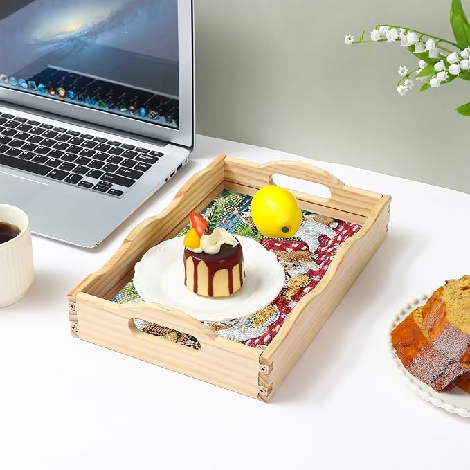 EWJRNSF Diamond Art Kits for Adults Wooden Serving Trays - Image 6