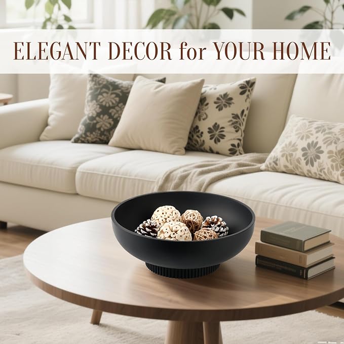 Deobath Large Resin Pedestal Decorative Bowl - Image 2