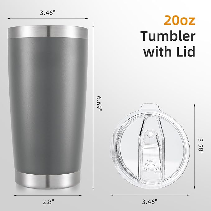 20 oz Tumbler with Lid Stainless Steel Insulated Tumblers, 1 Pack | Leak Proof - Image 5