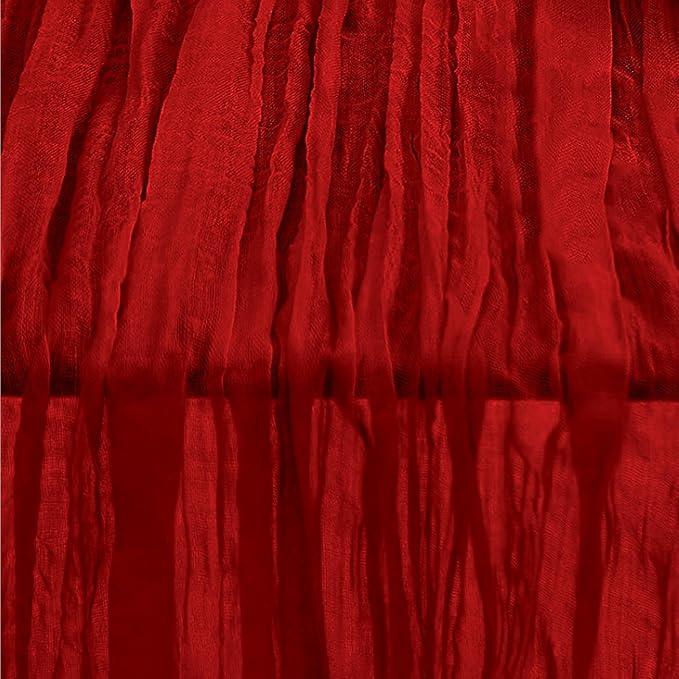6 Pack Burgundy Cheesecloth Table Runner 35x120 Inch 10Ft Rustic Gauze Cheese - Image 6