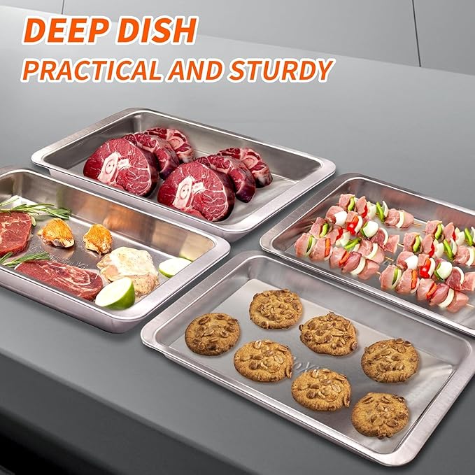 Grilling Prep and Serve Trays, Deep Marinating Container, Serving Platter - Image 5
