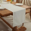 Light Natural Handmade Hemstitched Linen Blend Table Runner by Zdolmy