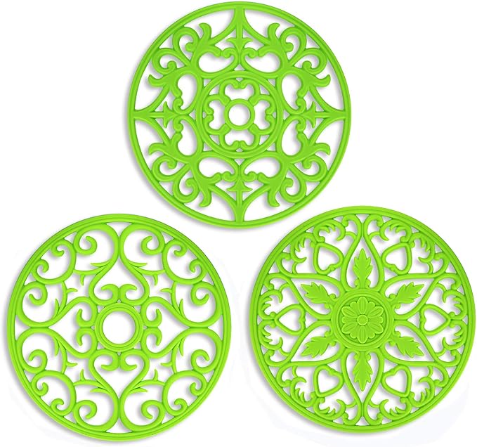 ME.FAN Trivets for Dishes/Pots/Pans, Flexible/Durable/Non Slip Hot Pads to by MEFAN