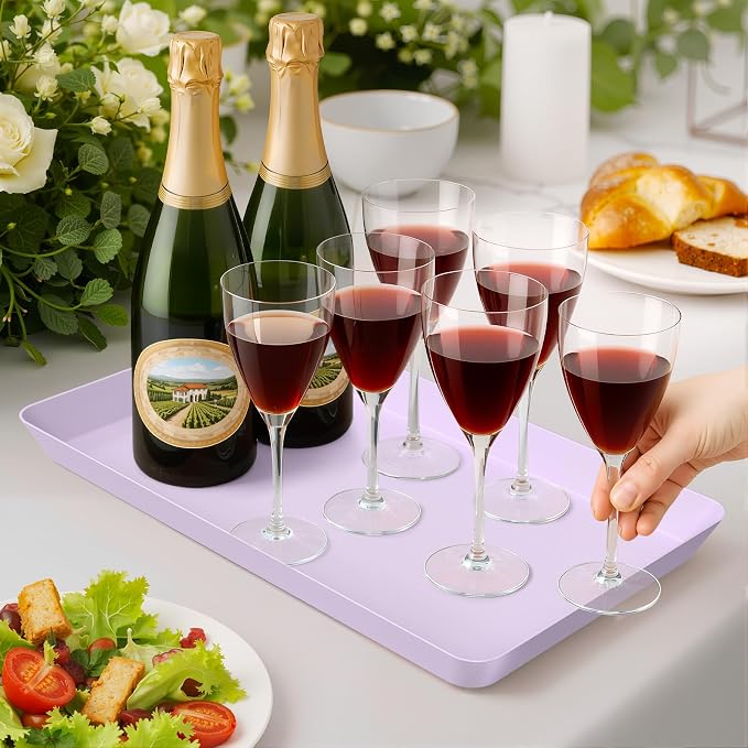 WOWBOX 6 pcs Serving Tray for Entertaining, Serving Platters for Snacks - Image 6
