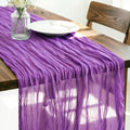 Purple Cheesecloth Table Runner 120 Inches 10 Ft Gauze Table Runner | Summer by LINXTAR