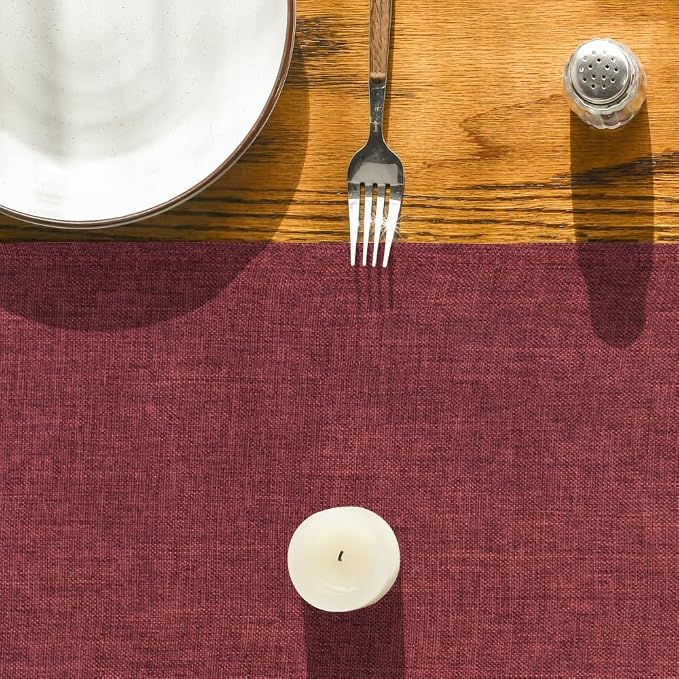 Artoid Mode Dark Red Table Runner, Seasonal Christmas Valentine's Washable - Image 8