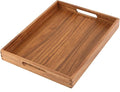 17 x 12 Inch Acacia Wood Serving Tray, Decorative Serving Platter by ZOVANO
