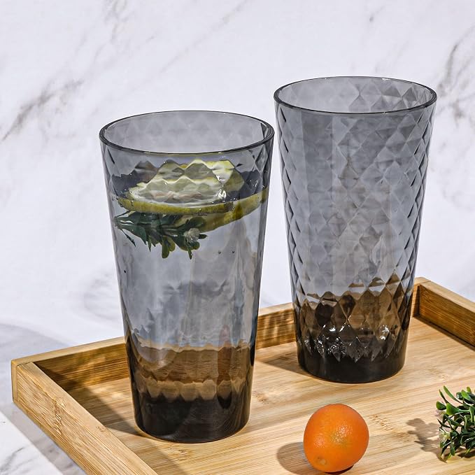 BPA-Free Plastic Tumblers 8 Pack | Reusable Dishwasher Safe | Stackable - Image 4