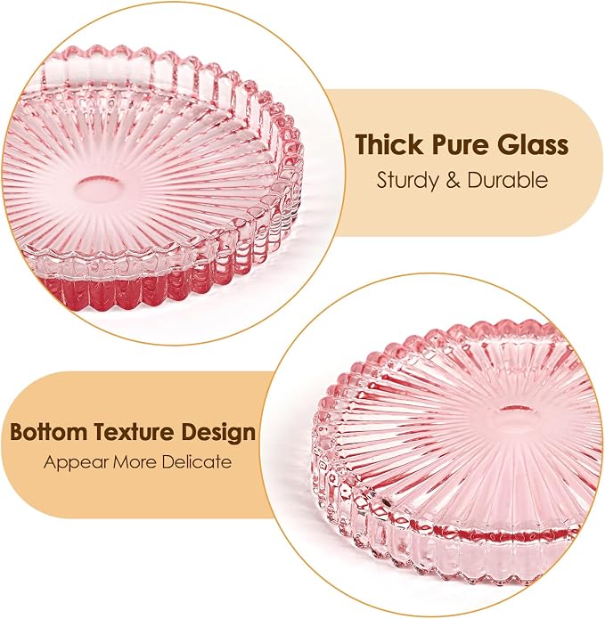 Modern Clear Coaster Set of 5- Glass Coasters - Image 4