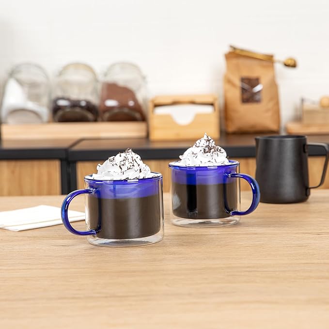 Restaurantware Coffee Cups 2 Pack of 11 oz Double Wall Glass Insulated Coffee - Image 3