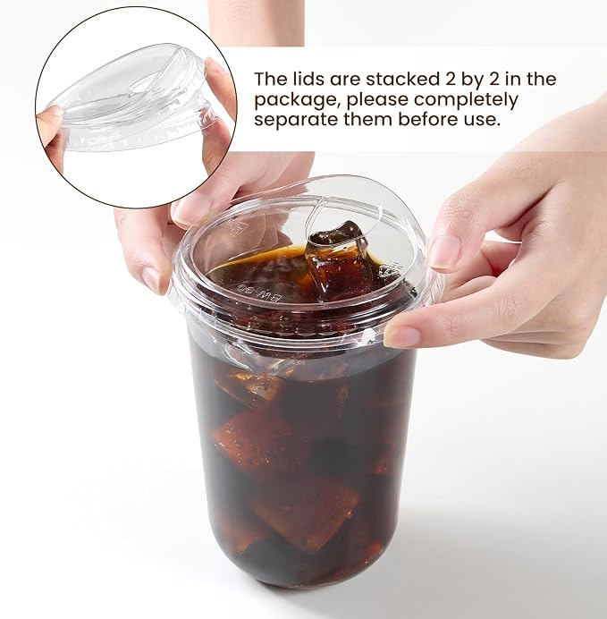 16 oz Round Bottom Clear Plastic Cups - Image 7