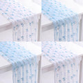 4 Pcs Blue Bow Table Runners 29 x 70 Inch Blue Tulle Lace Table Runner Coquette by Windkream